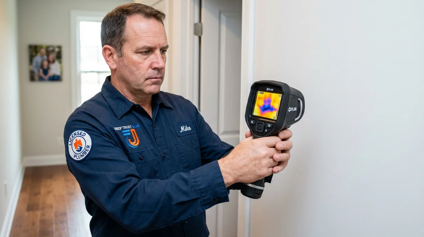 Thermal imaging leak detection by Johns Plumbing LLC in Boothbay